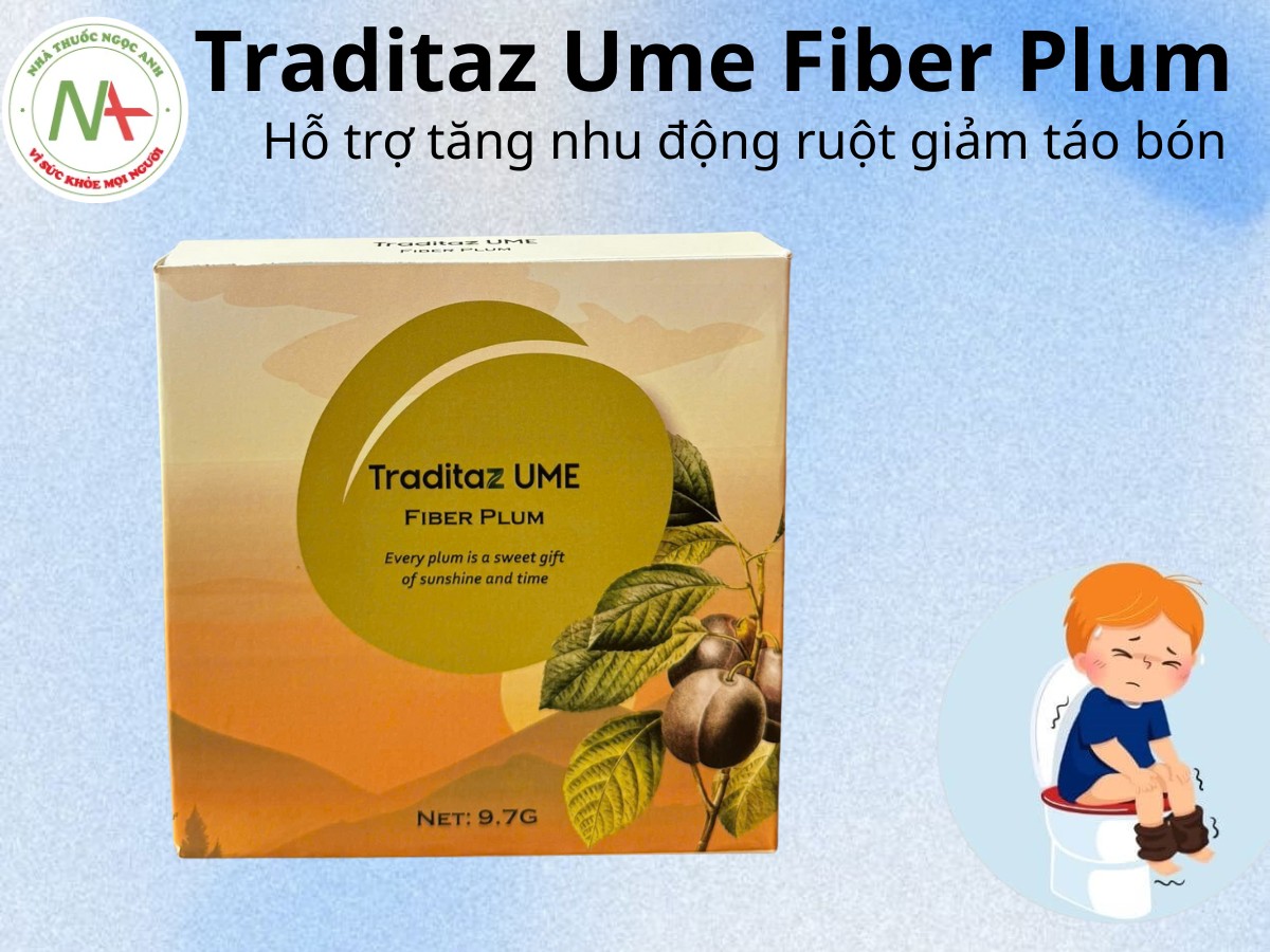 Traditaz Ume Fiber Plum hỗ trợ tăng nhu động ruột giảm táo bón