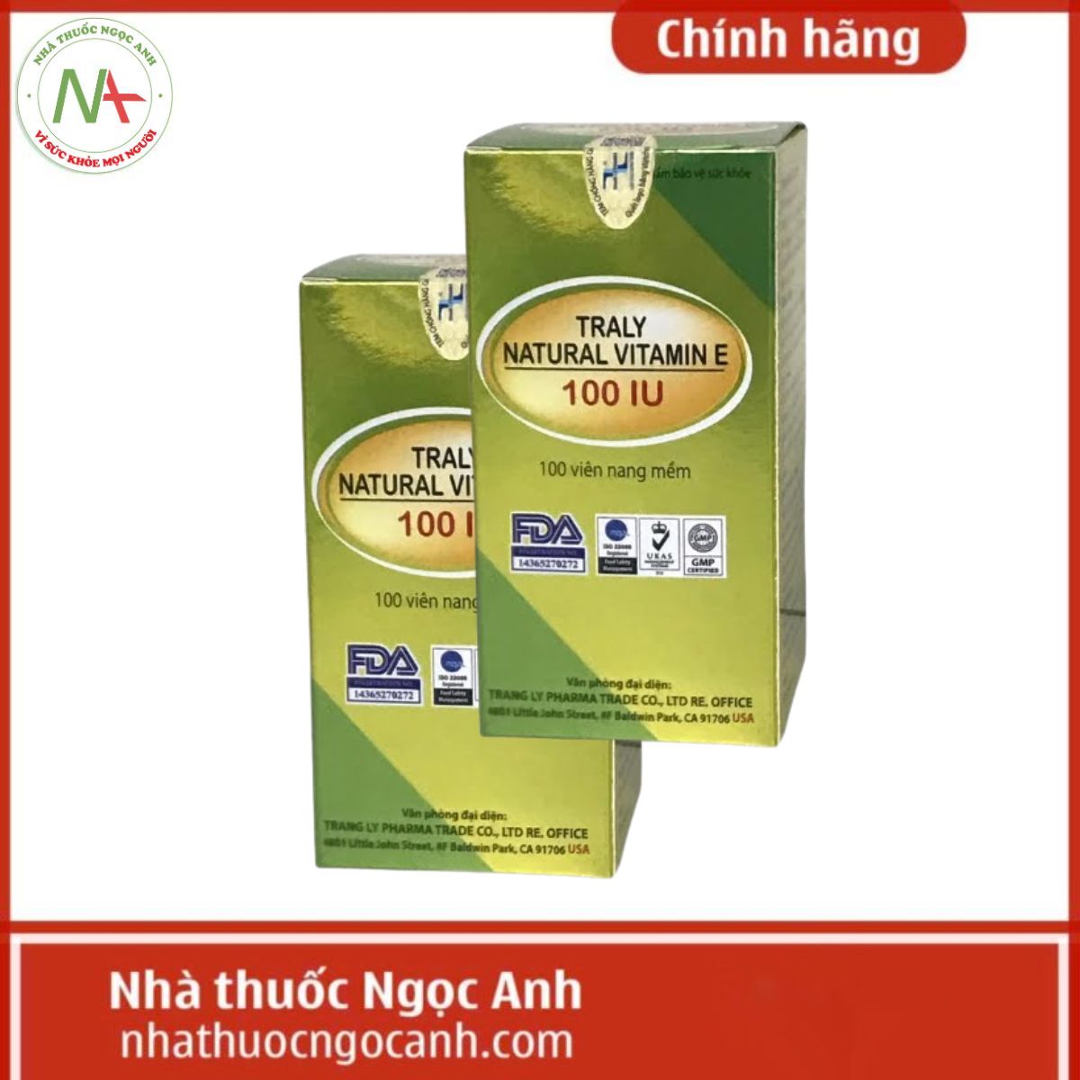 Traly Natural Vitamin E 100IU