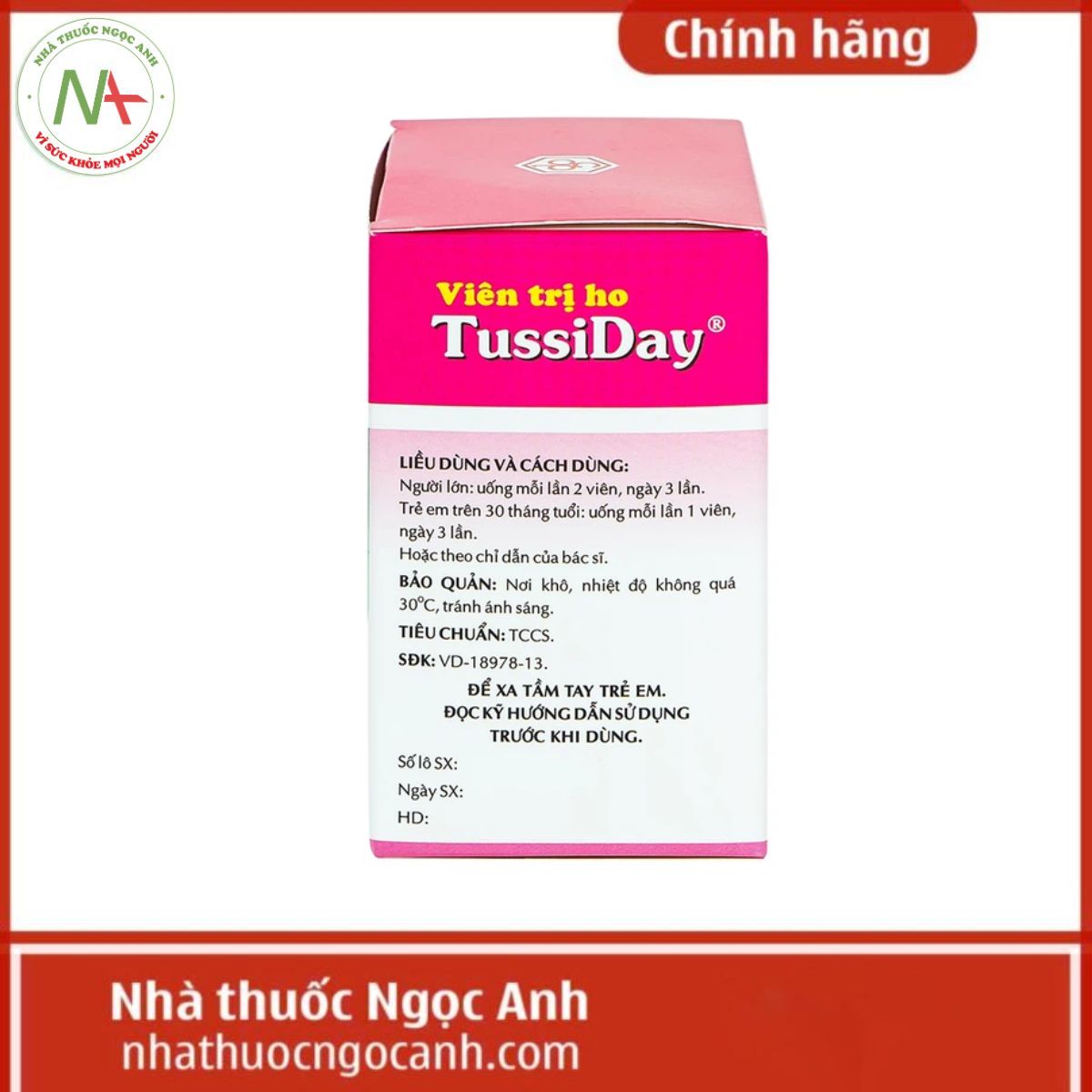 Viên trị ho Tussiday
