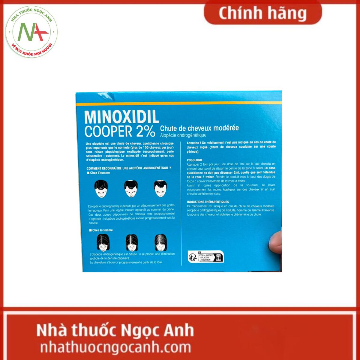 Xịt chống rụng tóc Minoxidil Cooper 2%