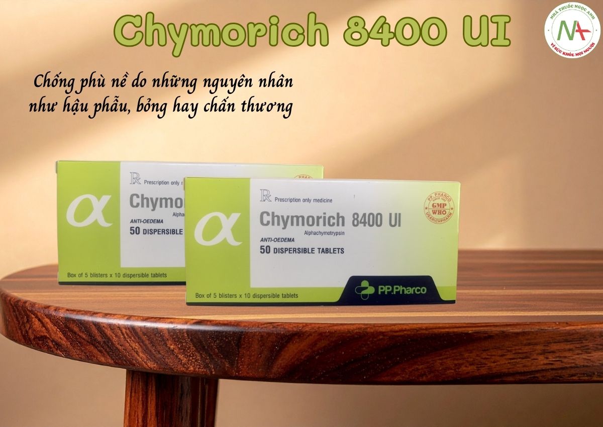 Thuốc Chymorich 8400 UI có tác dụng chống phù nề