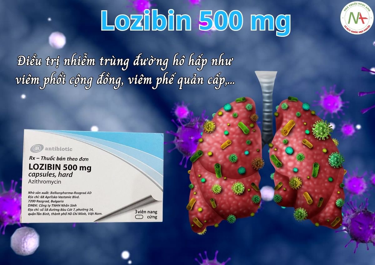 Thuốc Lozibin 500 mg điều trị các trường hợp nhiễm khuẩn