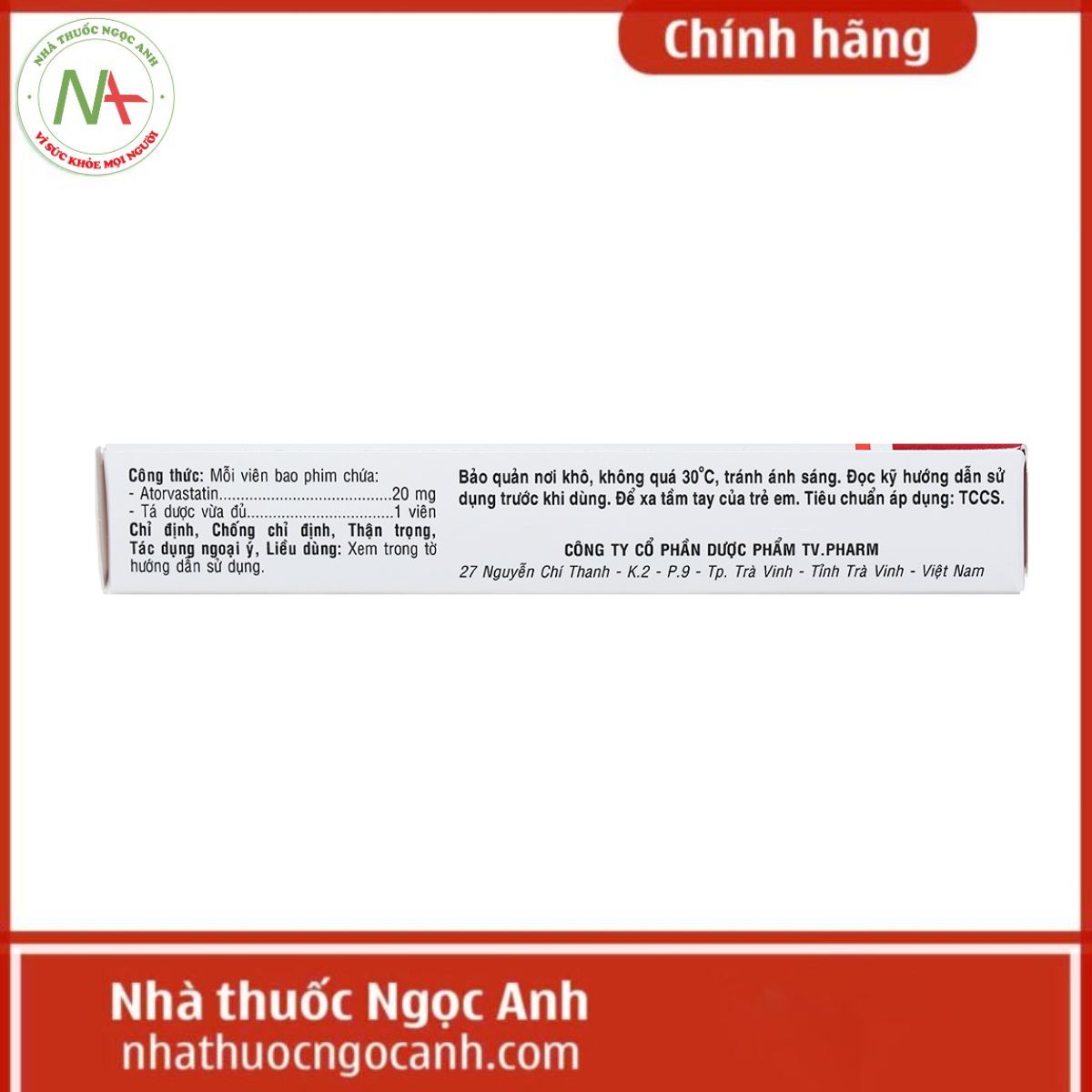 Atorvastatin 20mg TV.Pharm