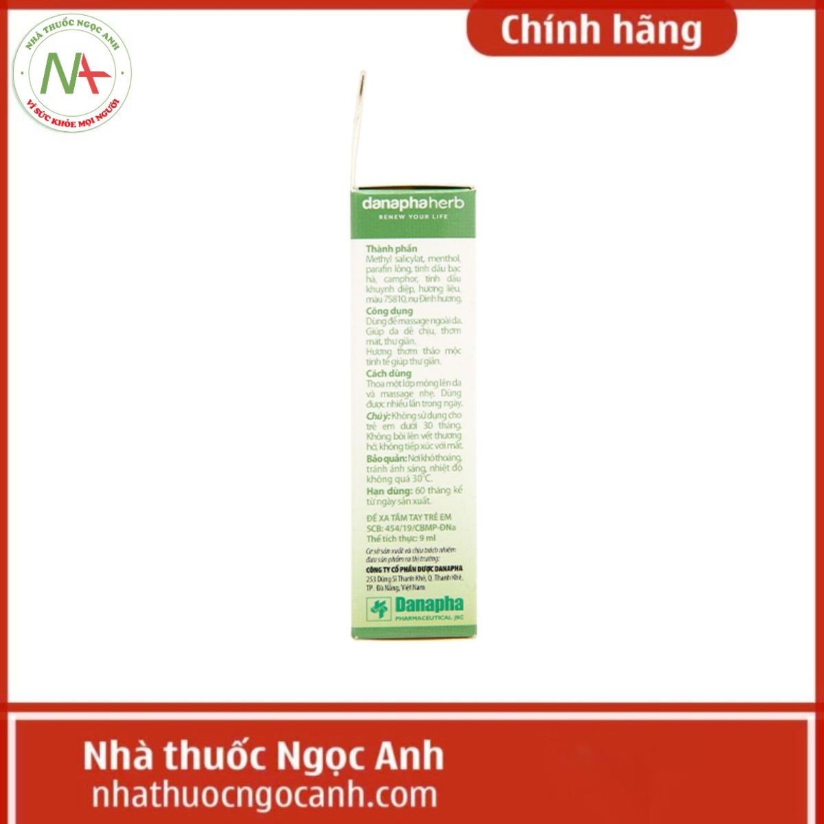 Dầu xoa bi lăn thảo mộc Clovy 9ml