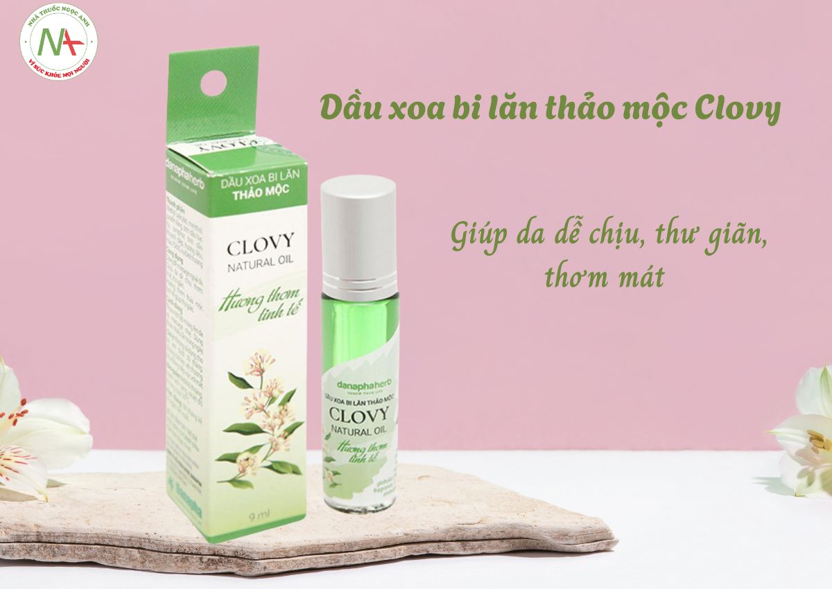 Dầu xoa bi lăn thảo mộc Clovy 9ml