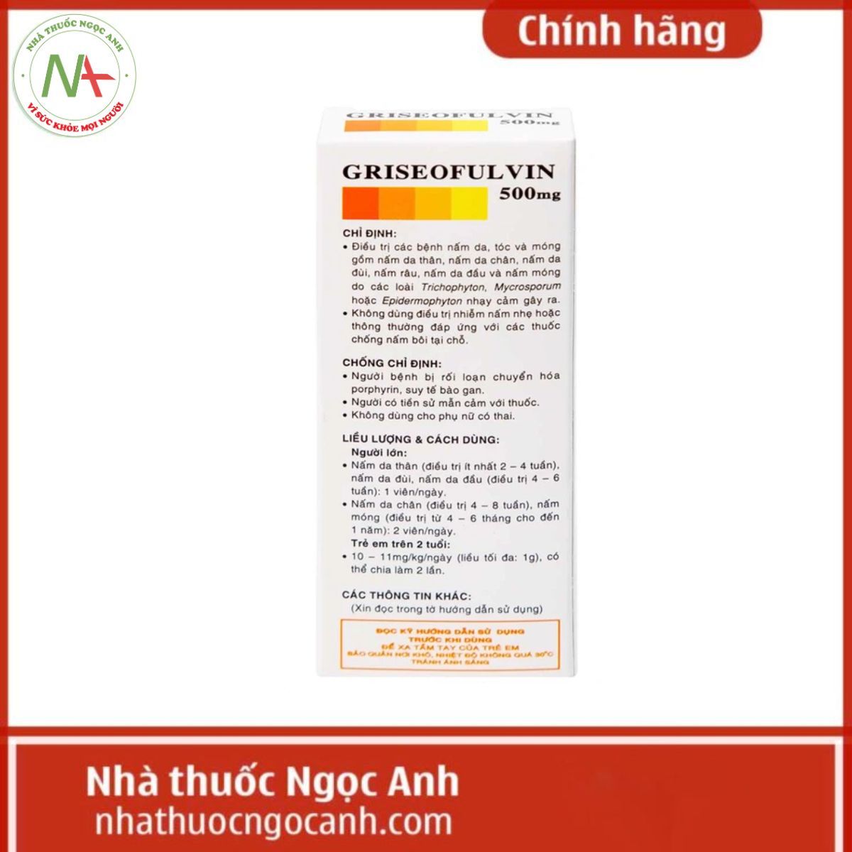 Griseofulvin 500mg Vidipha