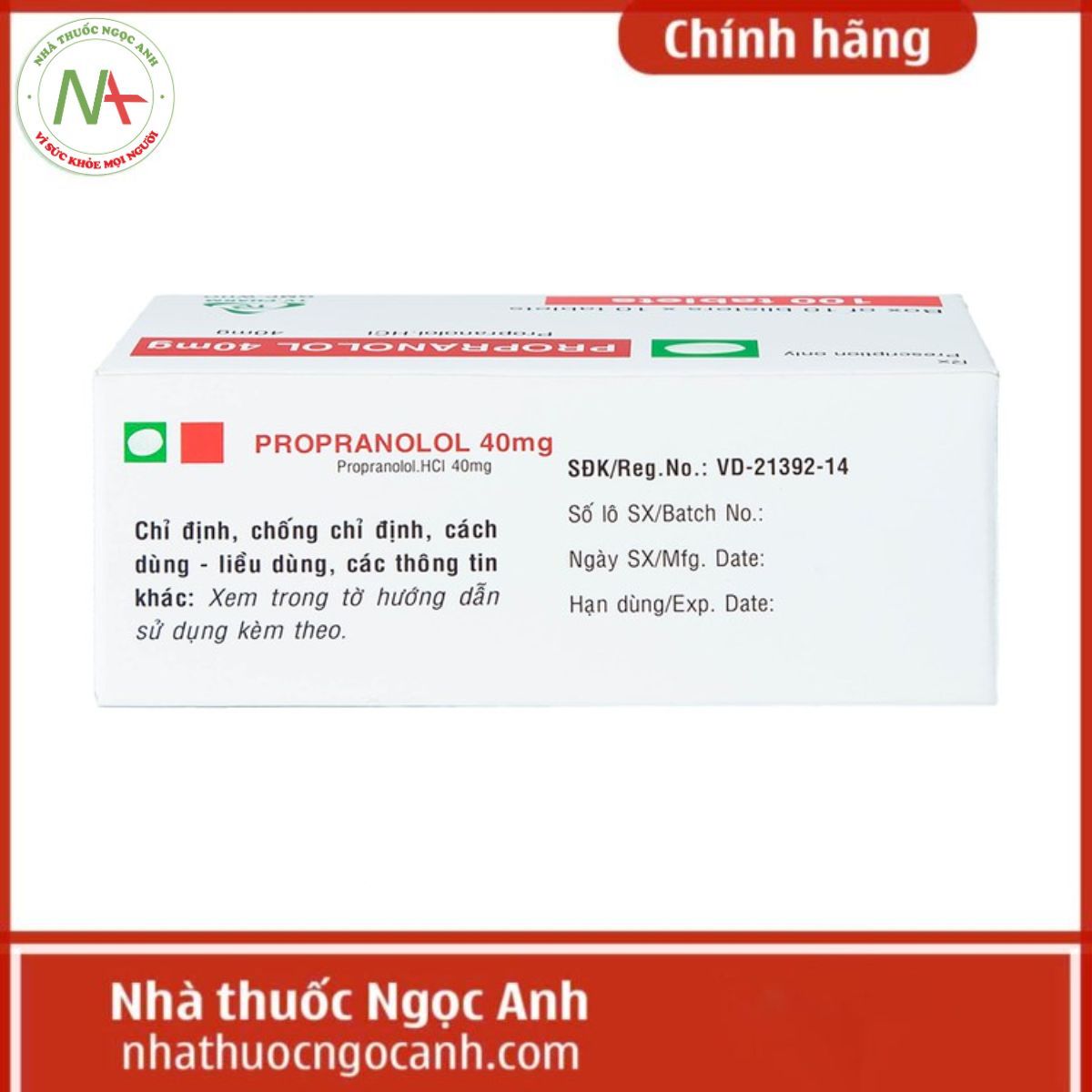 Propranolol 40mg TV.Pharm