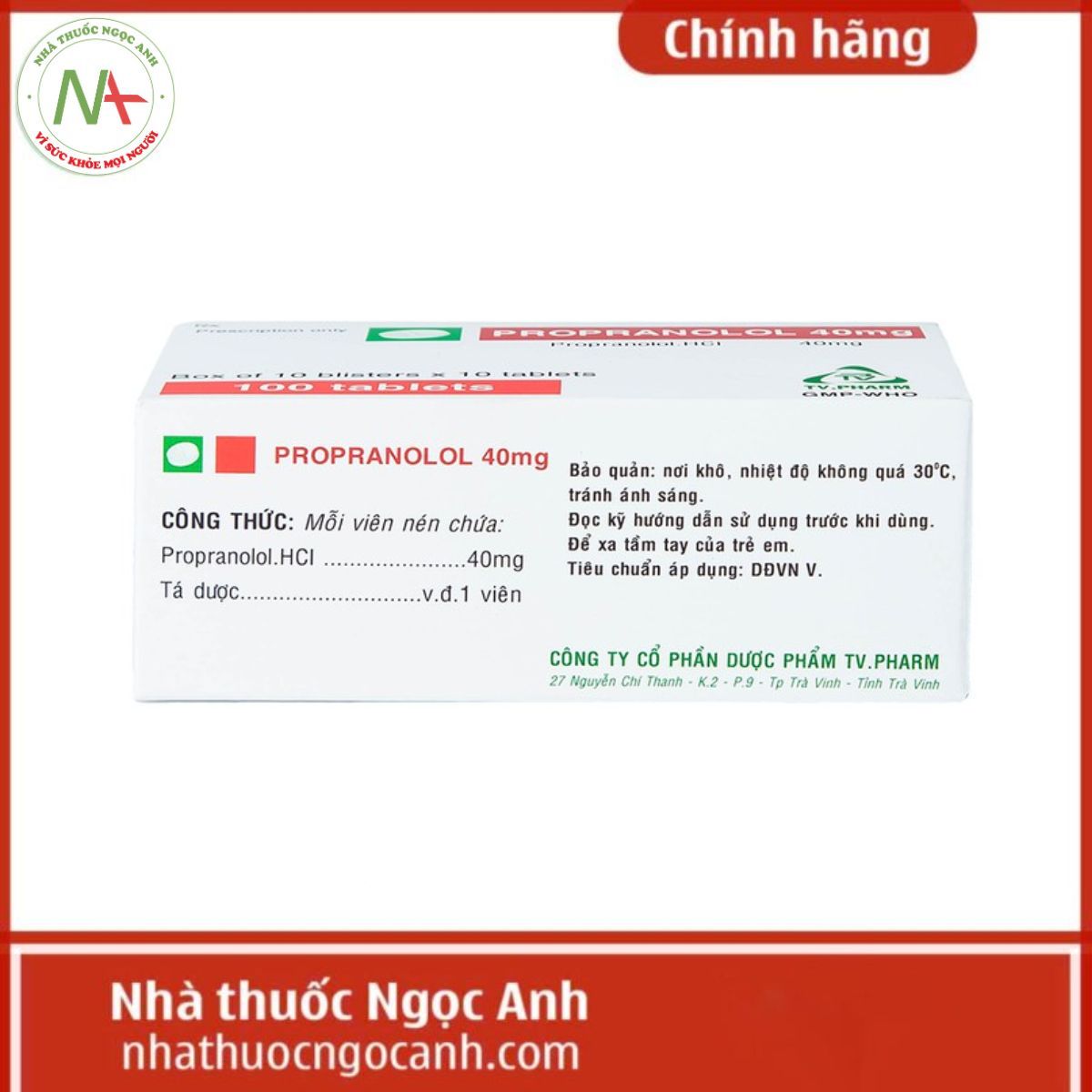 Propranolol 40mg TV.Pharm
