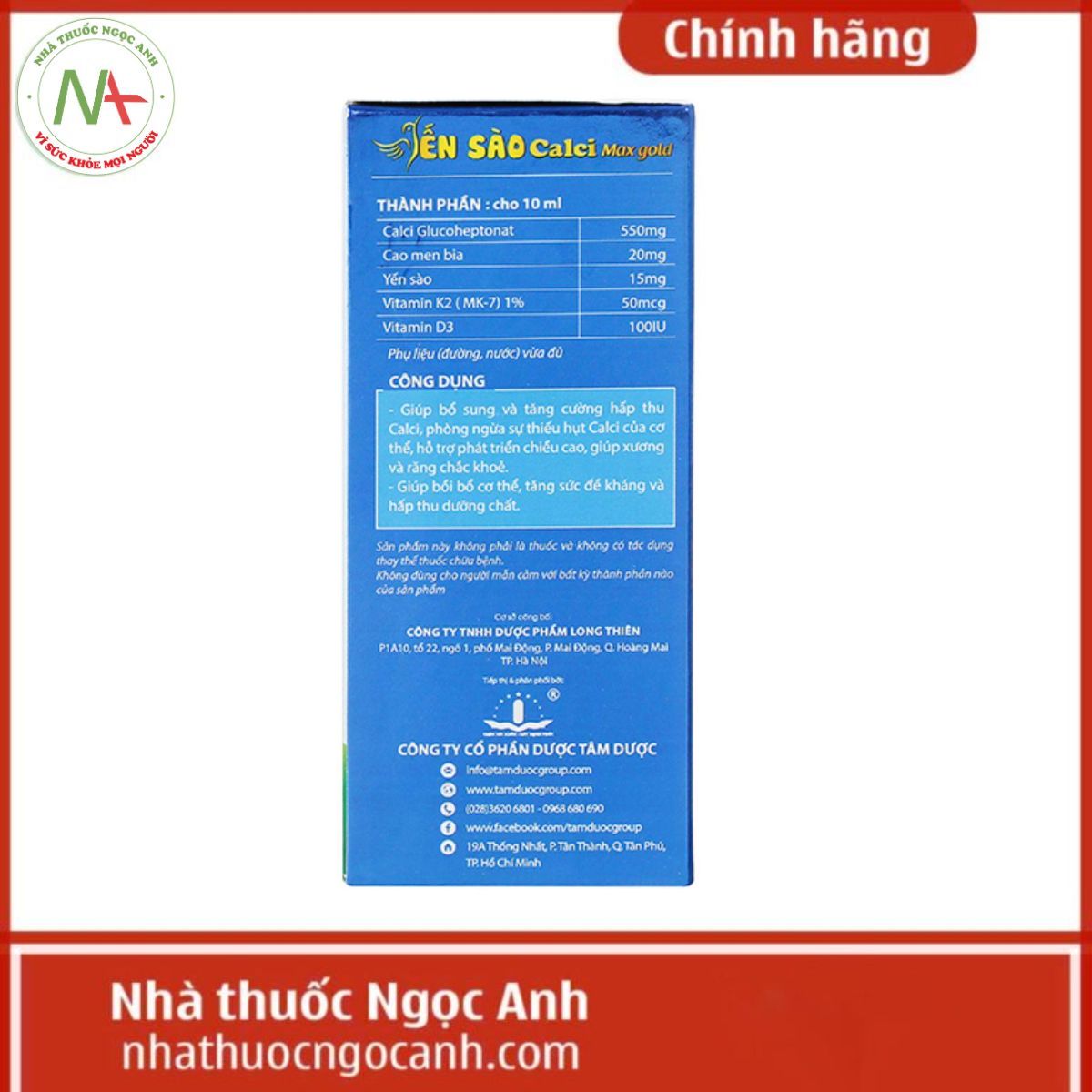 Siro Yến Sào Calci Max Gold