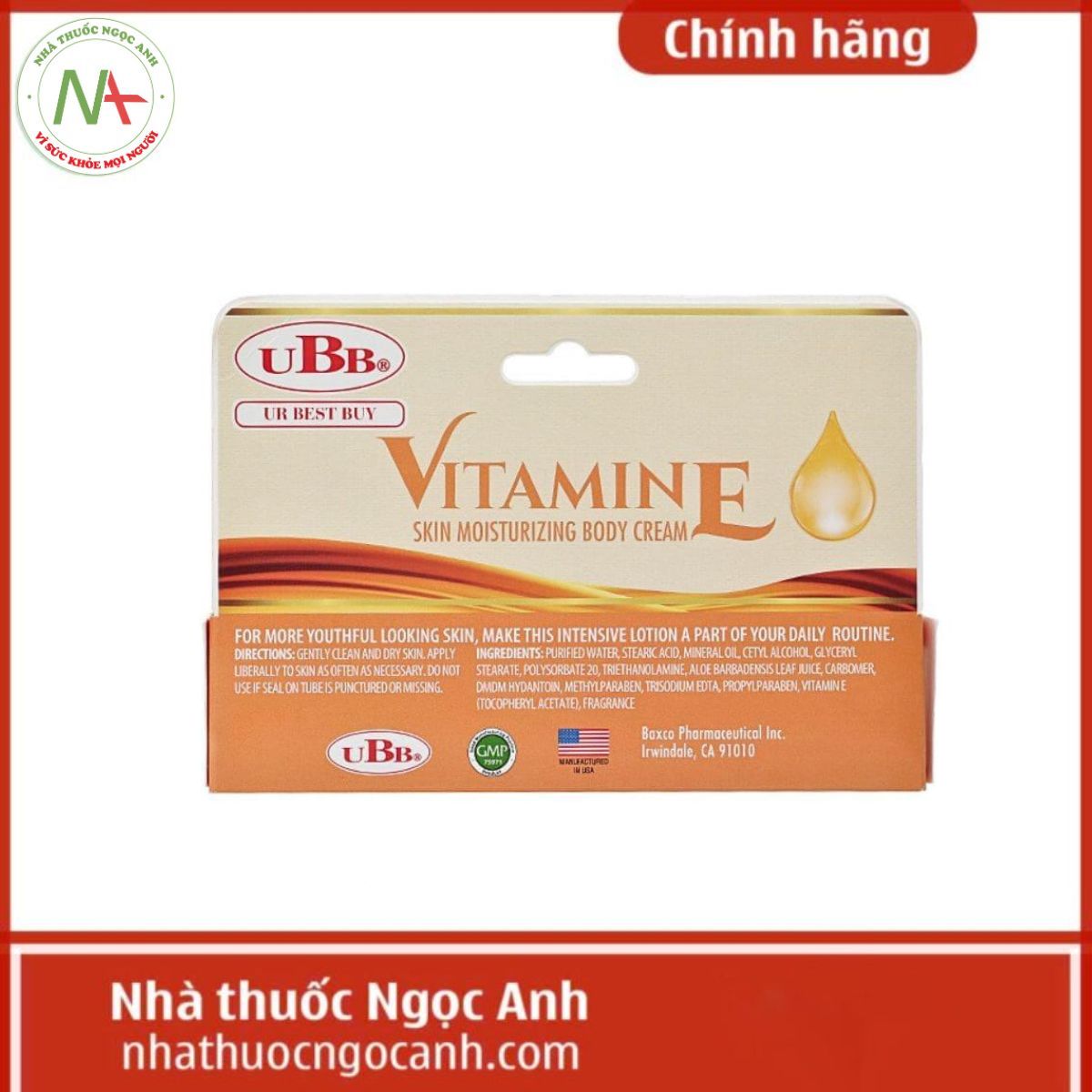 UBB Vitamin E Skin Moisturizing Body Cream