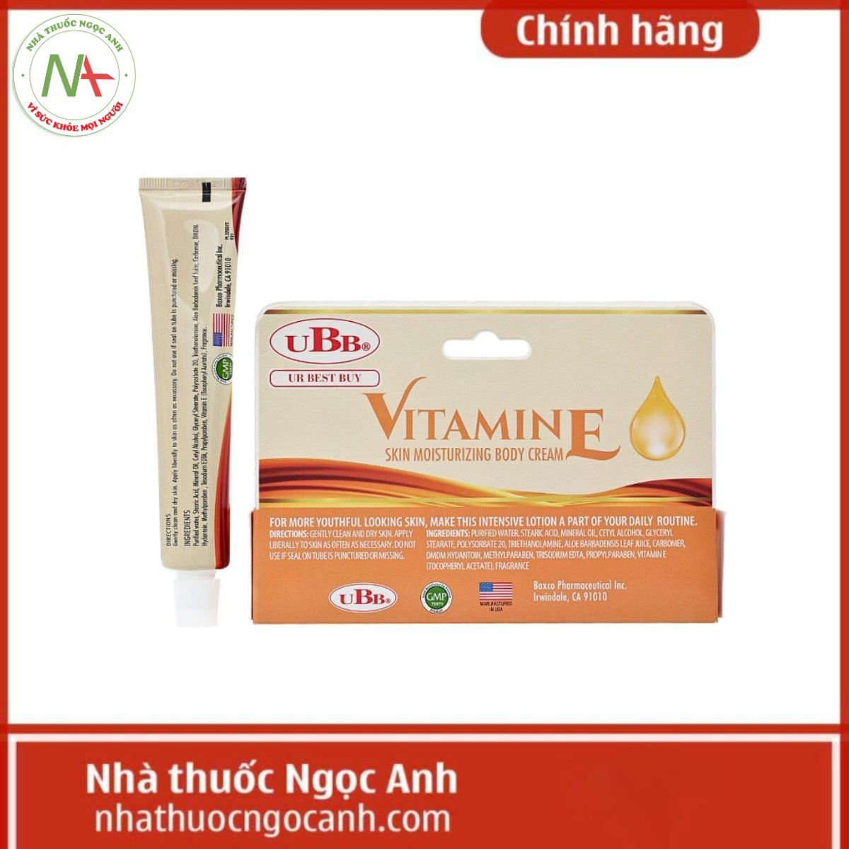 UBB Vitamin E Skin Moisturizing Body Cream