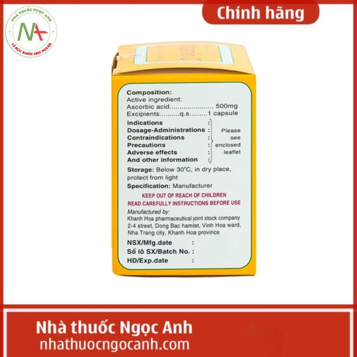 Vitamin C 500mg Khapharco