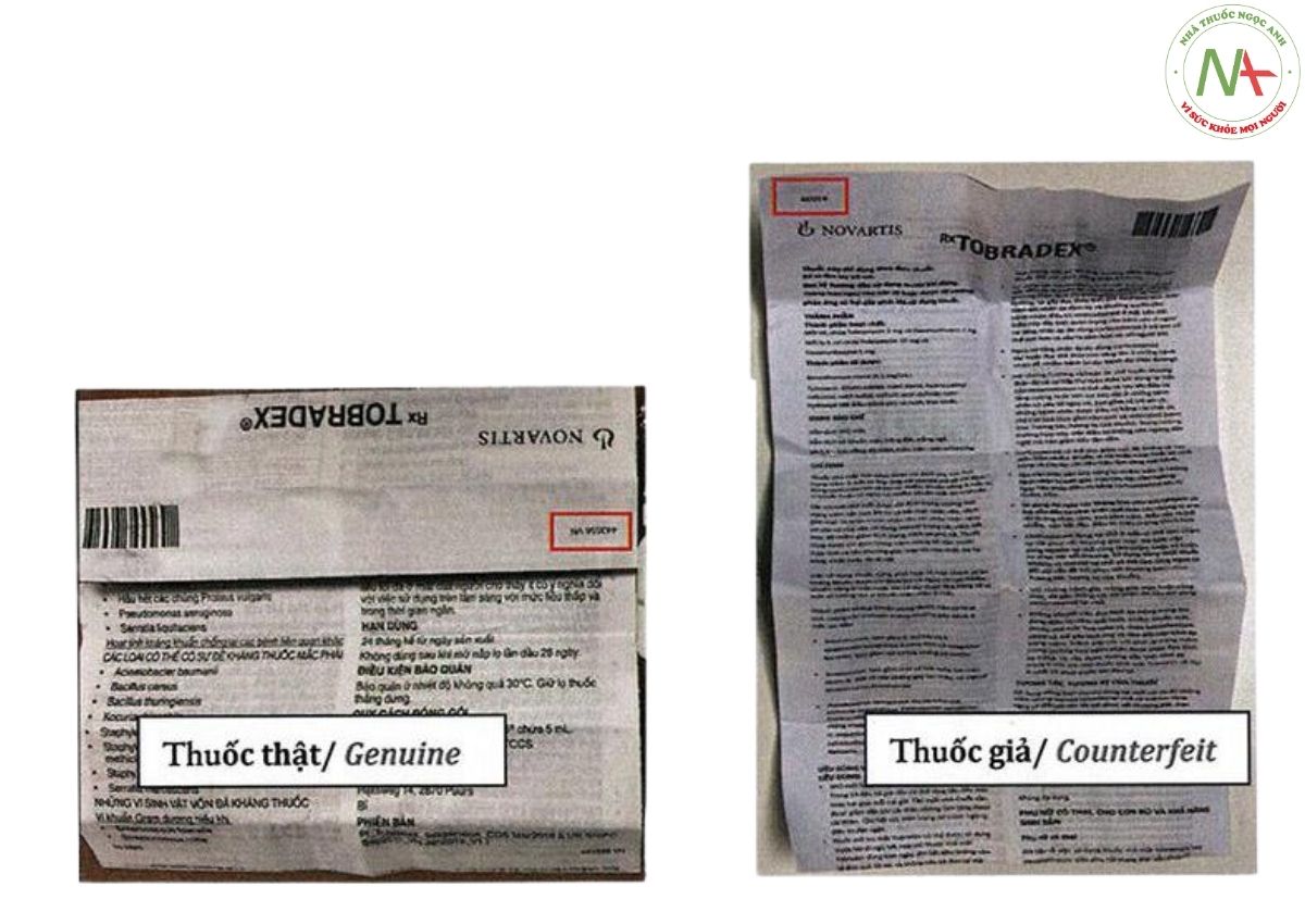 Phân biệt Hỗn dịch nhỏ mắt TobraDex thật giả