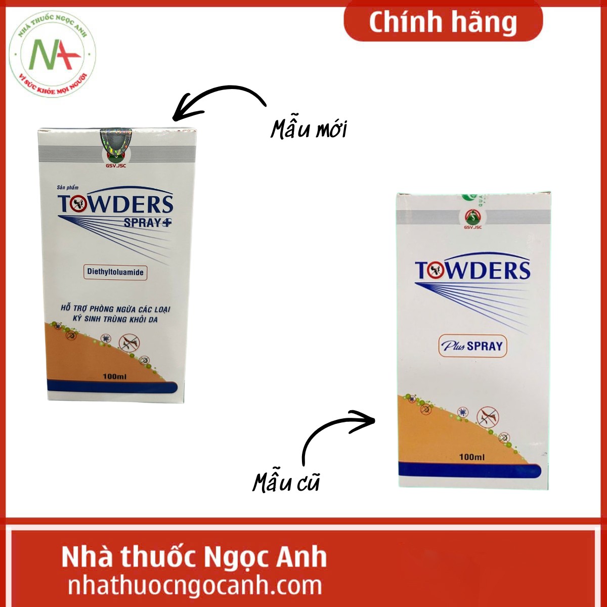Towders Spray + 100ml 5 Towders Spray + 100ml thay đổi mẫu