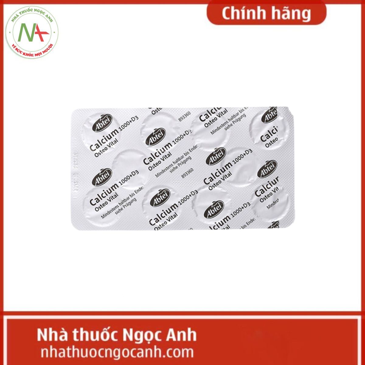 Abtei Calcium 1000+Vitamin D3 800 I.E.