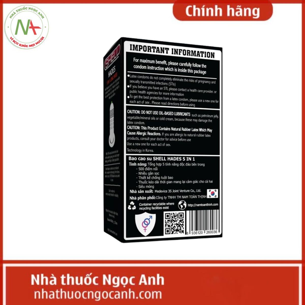 Bao cao su Shell Hades 5 in 1