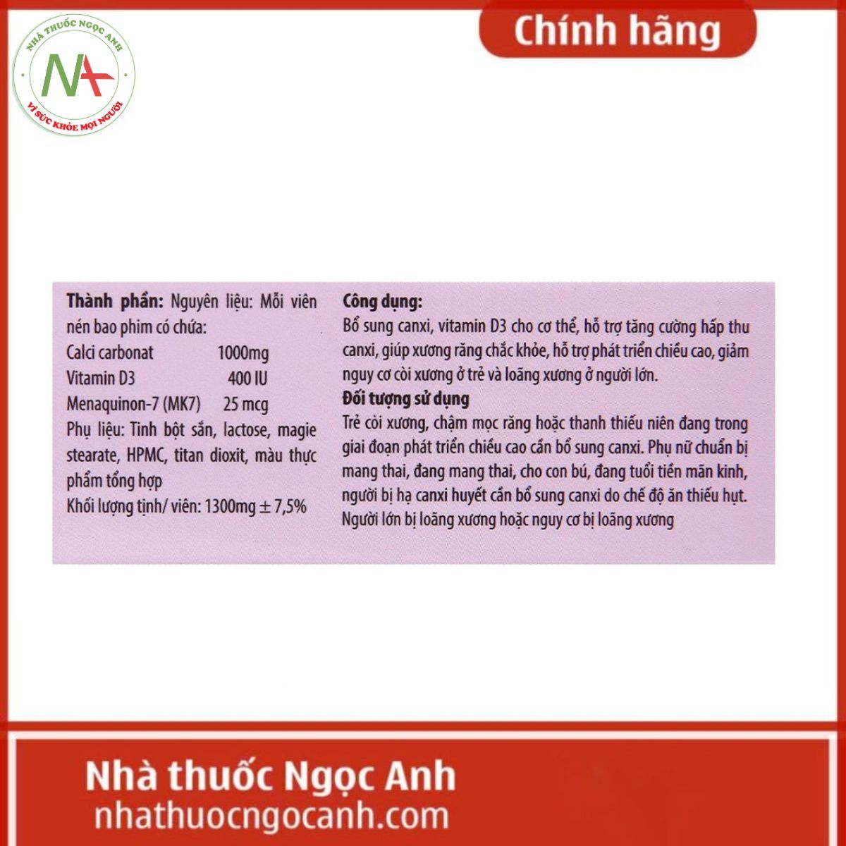 Calci-D3-MK7 Kingphar