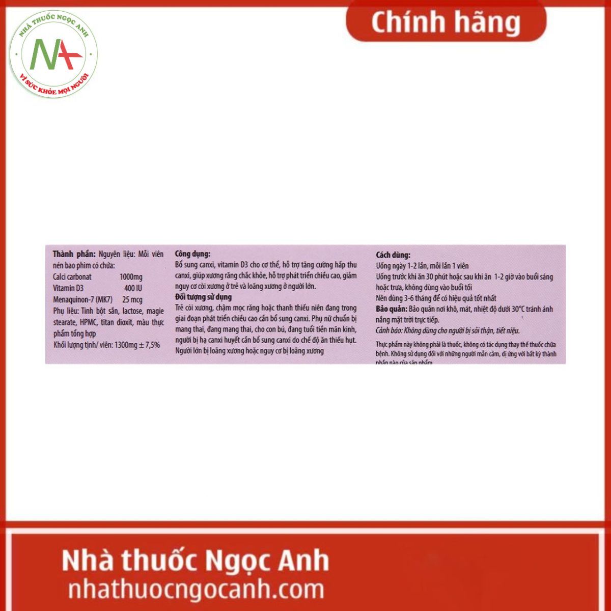 Calci-D3-MK7 Kingphar