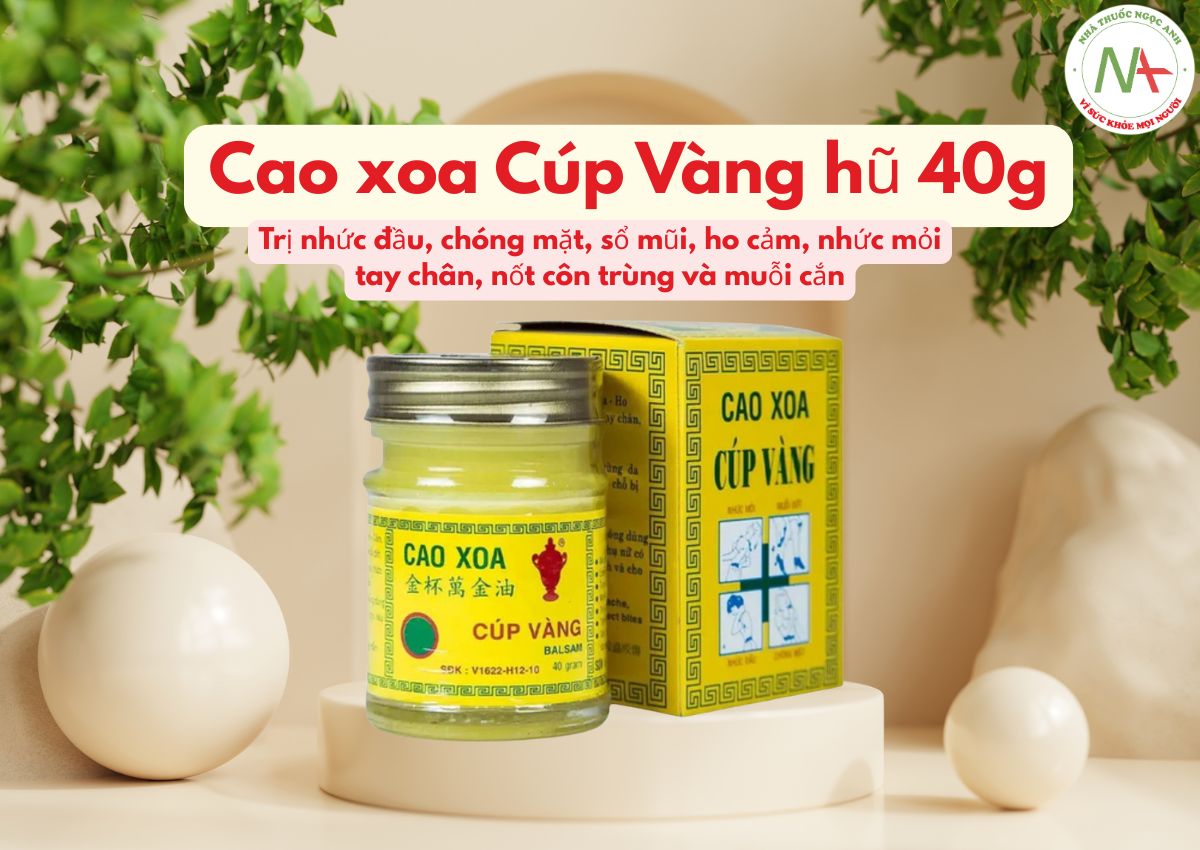 Cao xoa Cúp Vàng hũ 40g 3 Cao xoa Cúp Vàng hũ 40g