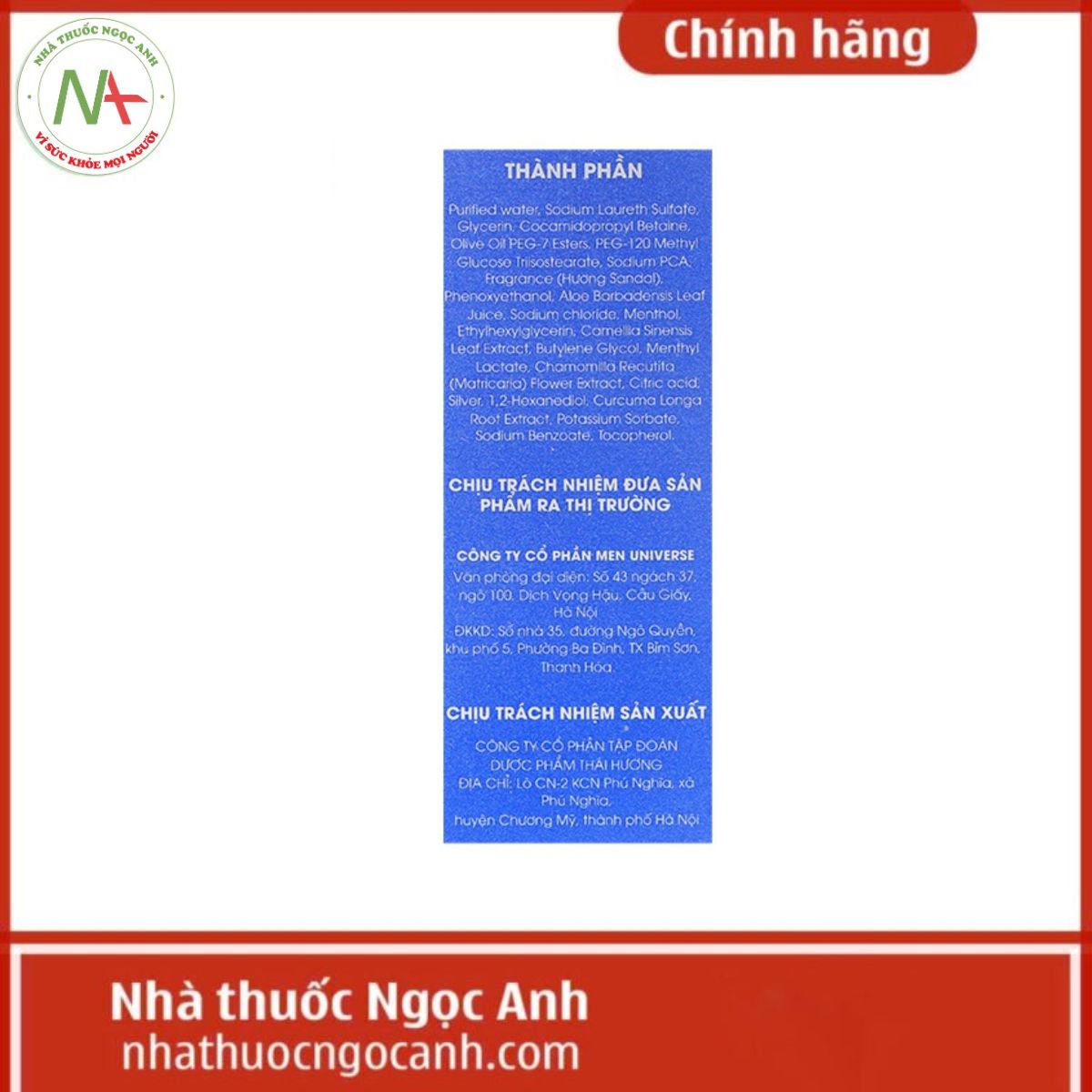 Dung Dịch Vệ Sinh Nam Nerman Elegant Men 100ml