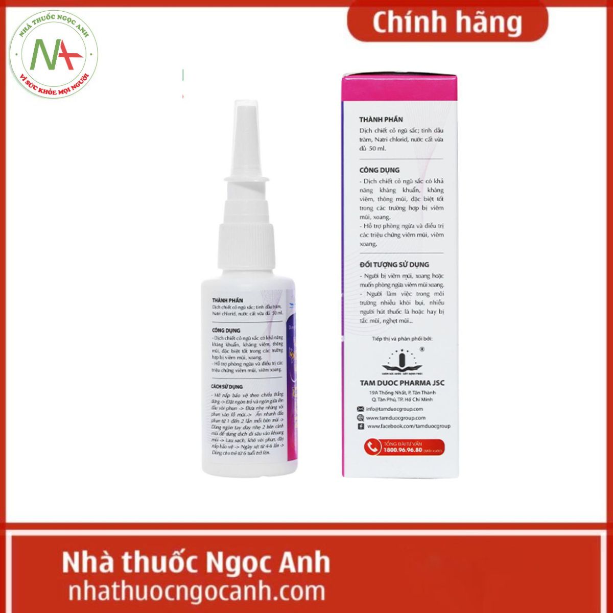 Dung dịch xịt mũi Ngũ Sắc Spray