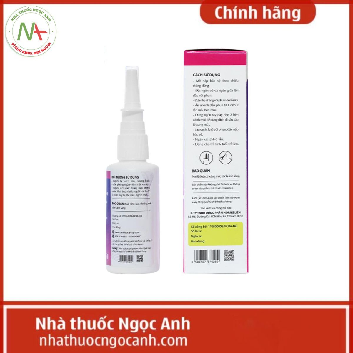 Dung dịch xịt mũi Ngũ Sắc Spray
