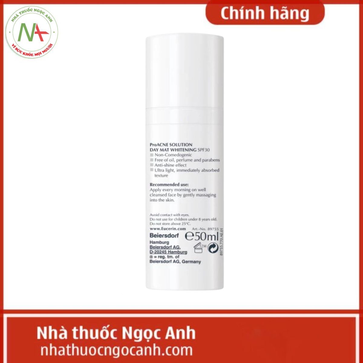 Eucerin Pro Acne Solution Day Matt Whitening Cream SPF 30 50ml