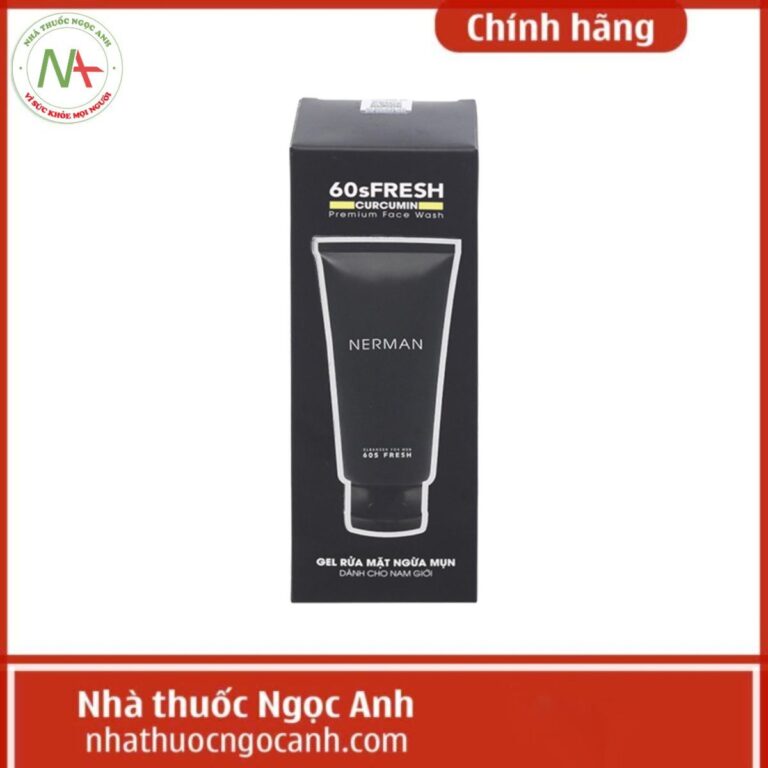 Gel Rửa Mặt Ngừa Mụn NERMAN Curcumin 60s Fresh