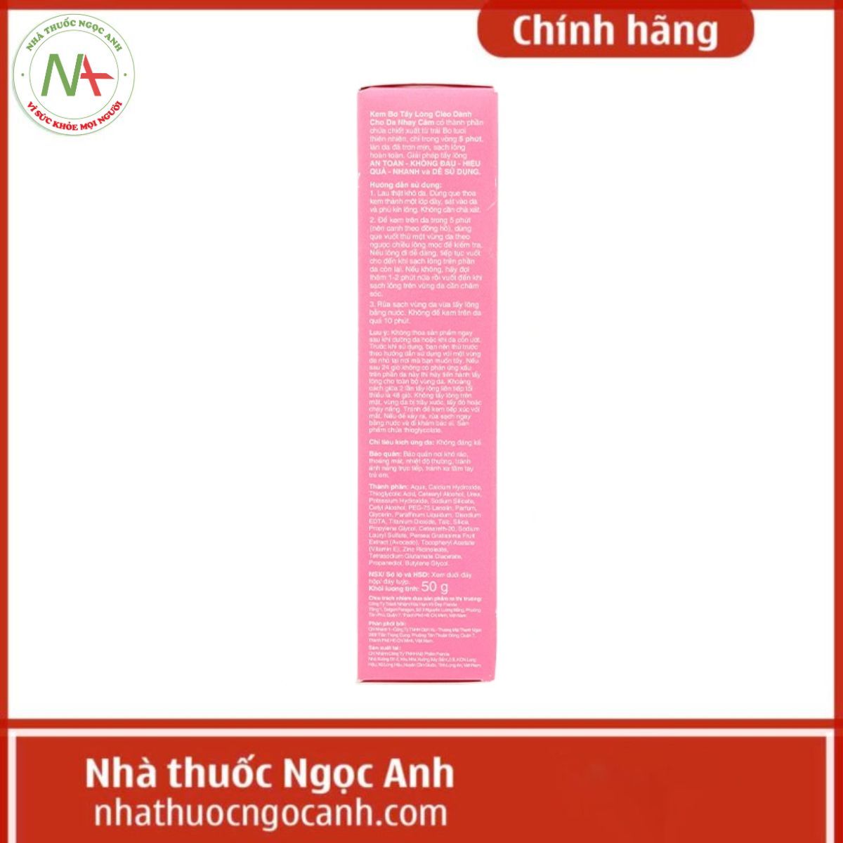 Kem Bơ Tẩy Lông Cleo 50g (Cho da nhạy cảm)