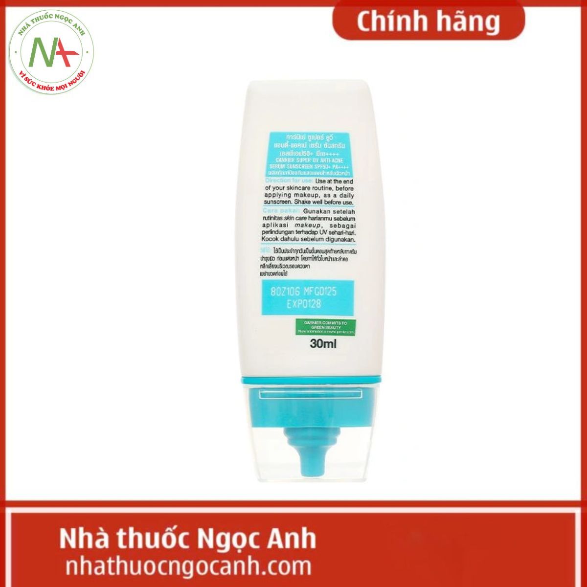 Kem chống nắng Garnier Super UV Anti-Acne