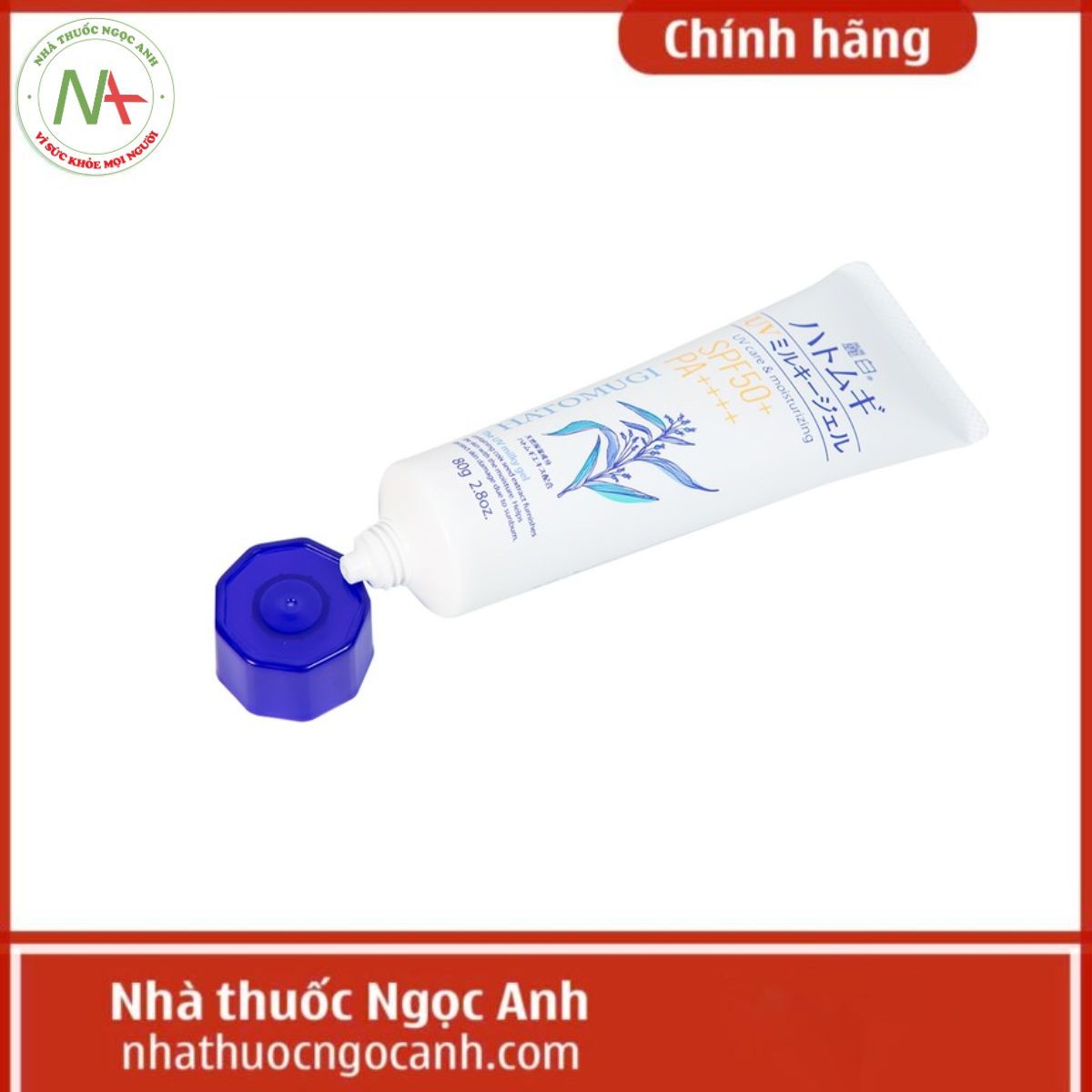 Kem chống nắng Hatomugi SPF50+ PA++++ 80g