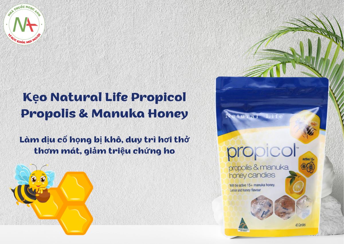 Kẹo Natural Life Propicol Propolis & Manuka Honey