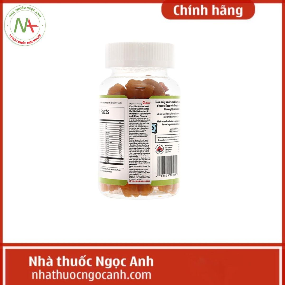 Kẹo dẻo Herbaland Classic Gummies For Kids Multivitamins & Minerals