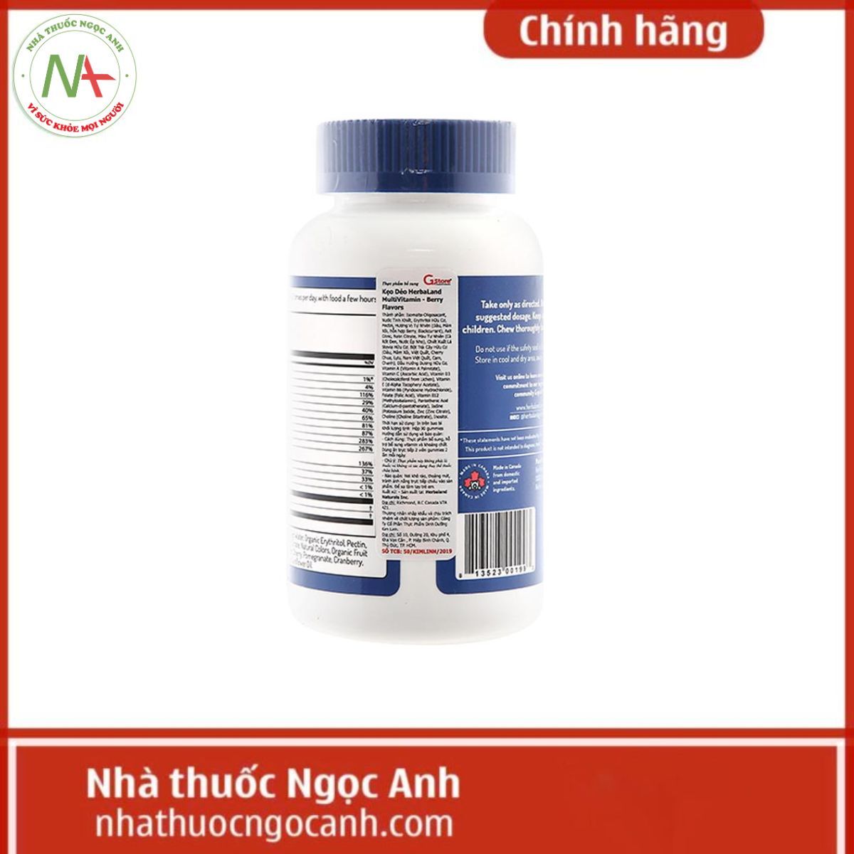 Kẹo dẻo Herbaland Multi Vitamins Gummies For Adults