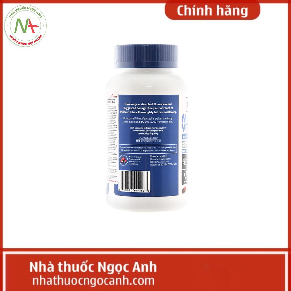 Kẹo dẻo Herbaland Multi Vitamins Gummies For Adults