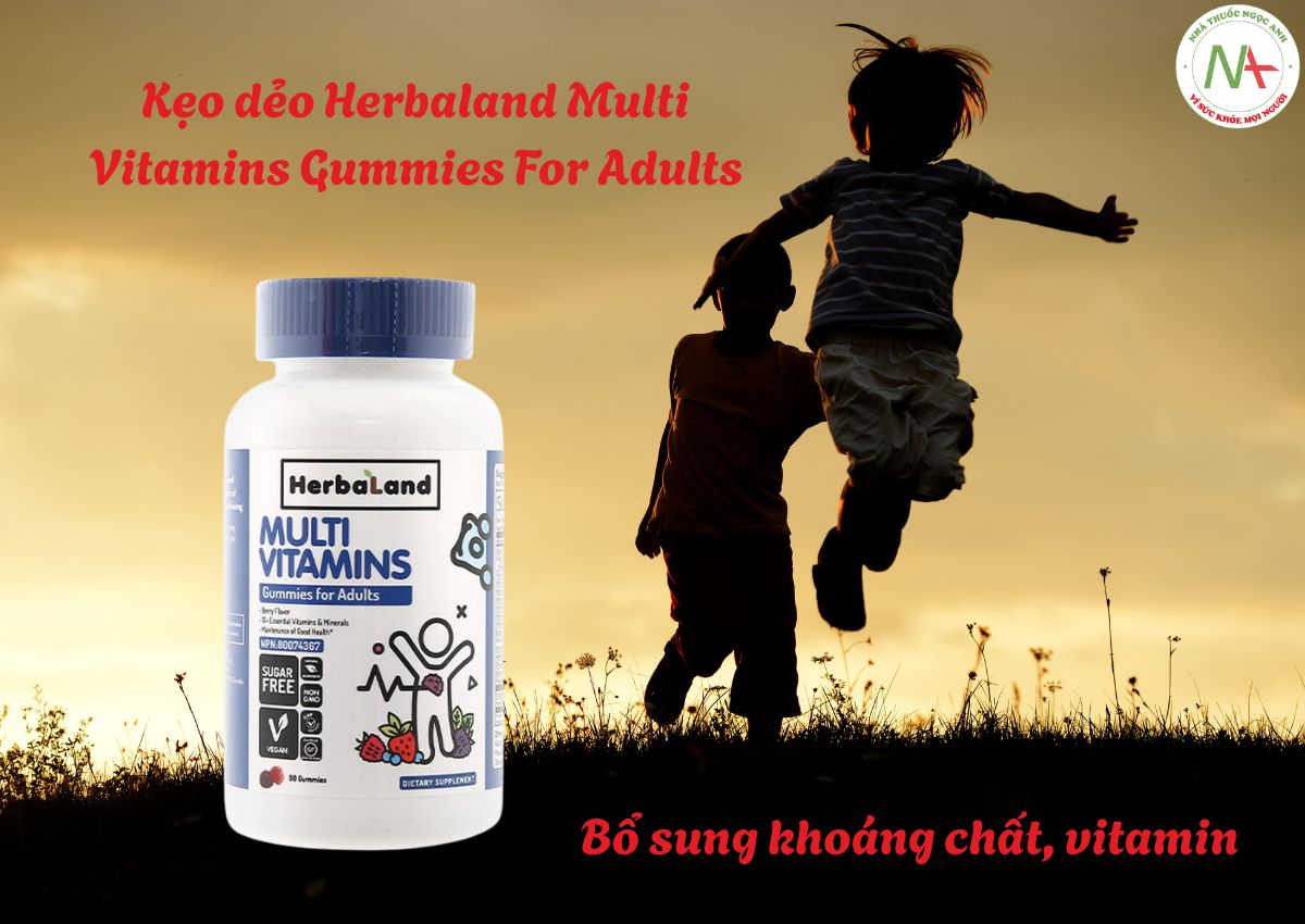 Kẹo dẻo Herbaland Multi Vitamins Gummies For Adults