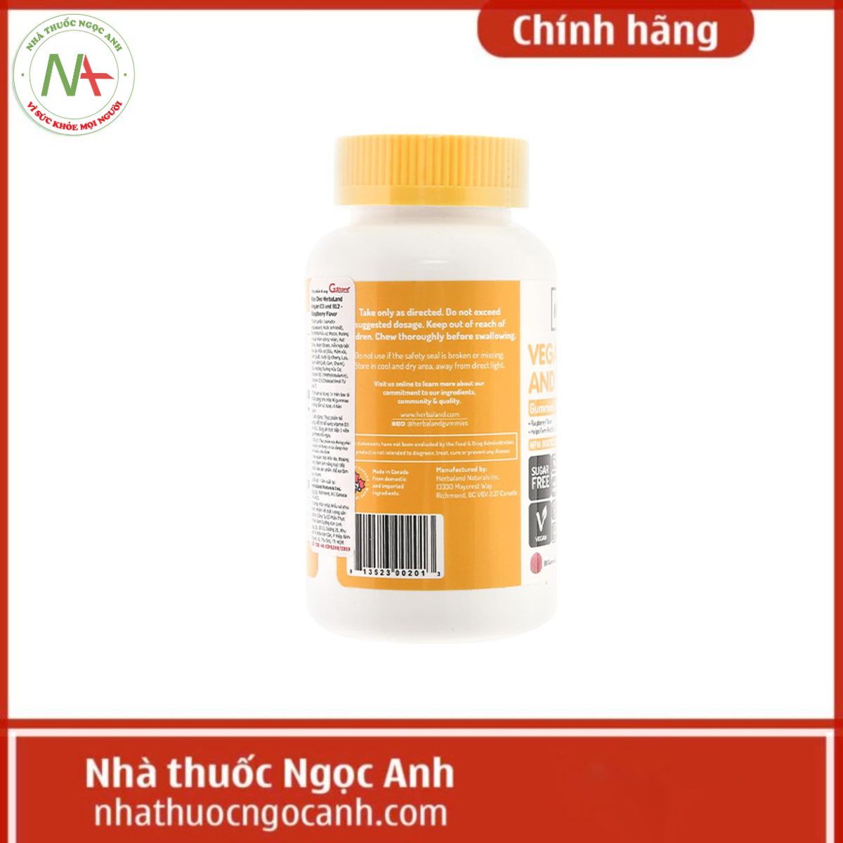 Kẹo dẻo Herbaland Vegan D3 and B12