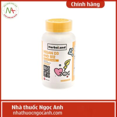 Kẹo dẻo Herbaland Vegan D3 and B12