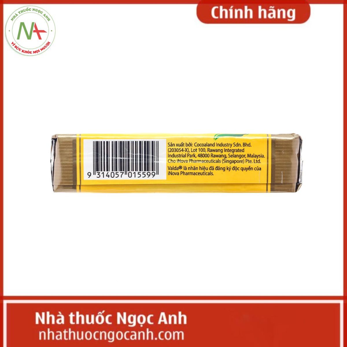 Kẹo ngậm Valda vị chanh bạc hà