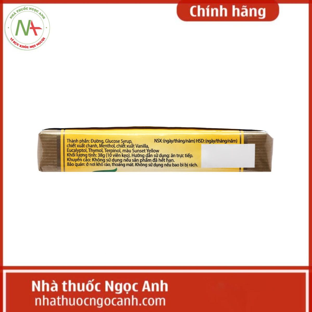 Kẹo ngậm Valda vị chanh bạc hà