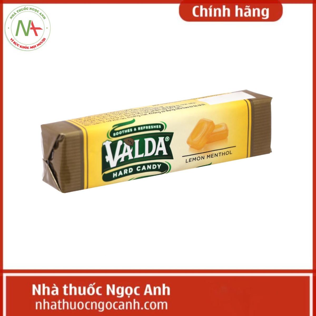 Kẹo ngậm Valda vị chanh bạc hà