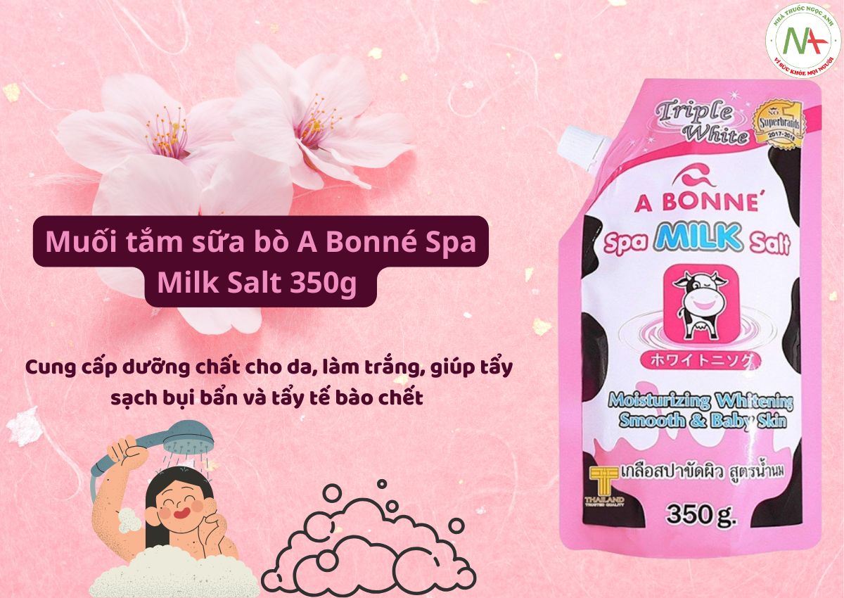 Muối tắm sữa bò A Bonné Spa Milk Salt 350g 