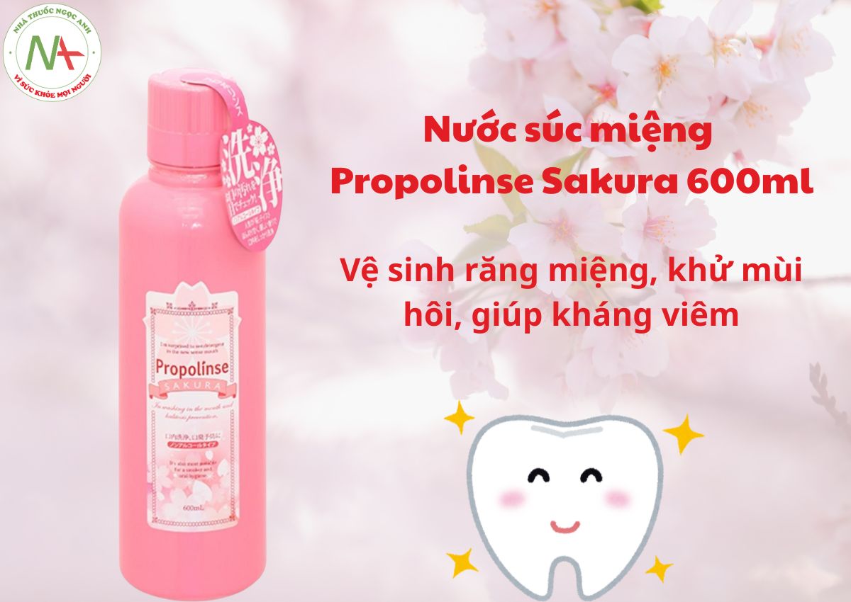 Nước súc miệng Propolinse Sakura 600ml