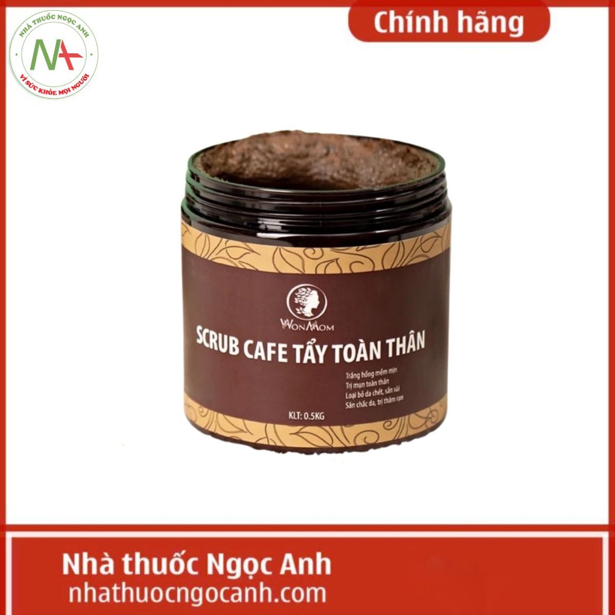 Scrub Cà Phê Tẩy Toàn Thân Wonmom 500g