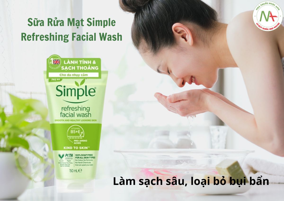 Sữa Rửa Mặt Simple Refreshing Facial Wash 150ml