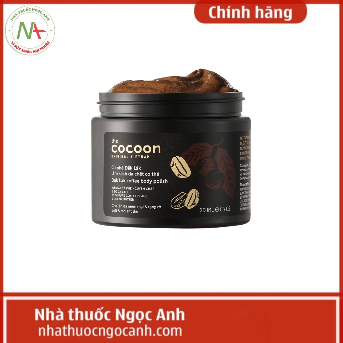 Tẩy da chết Cocoon hạt cà phê
