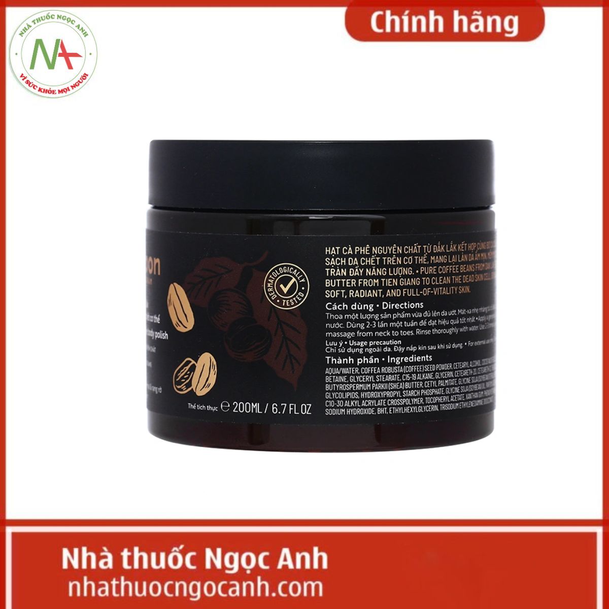 Tẩy da chết Cocoon hạt cà phê