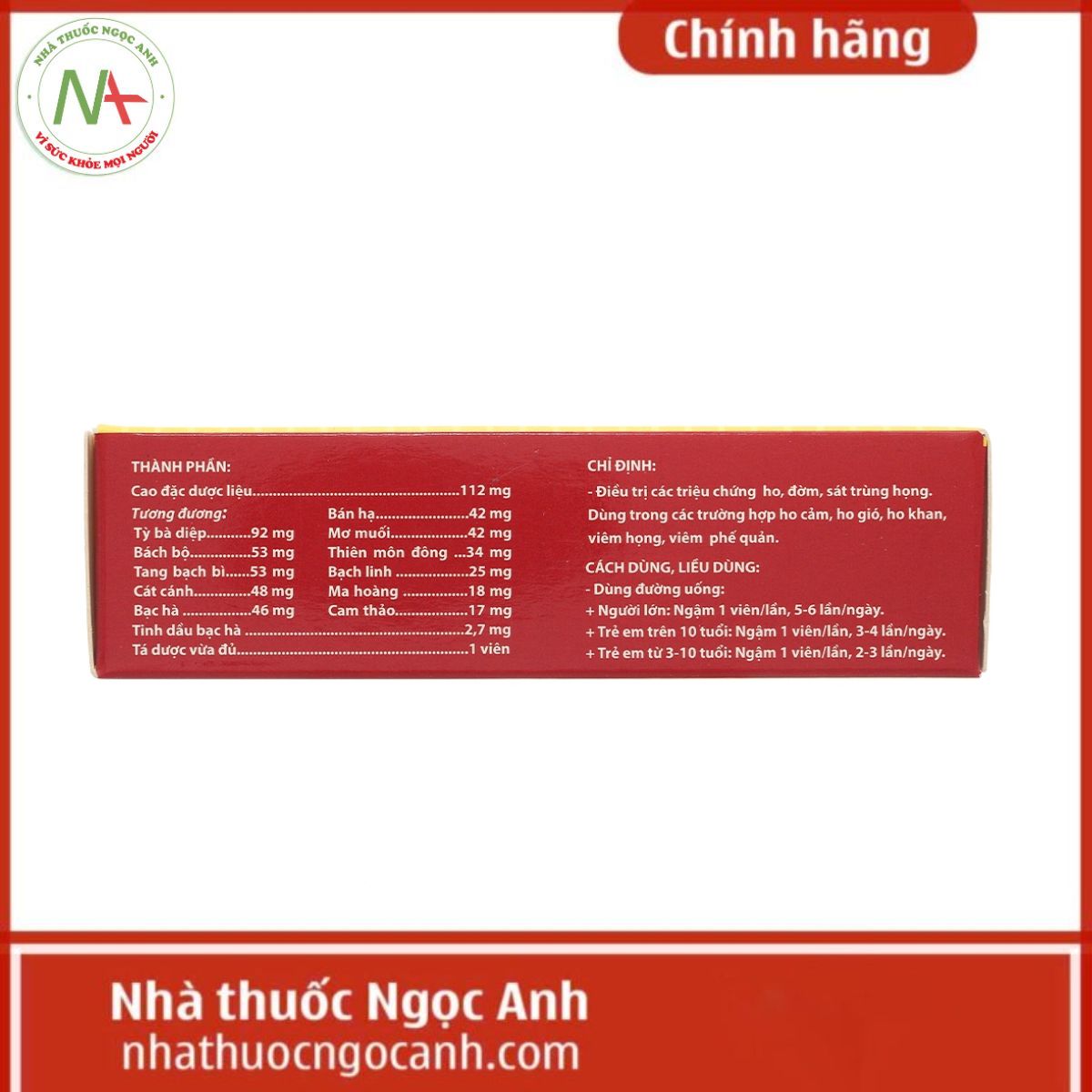 Thuốc ho Bổ Phế TW3