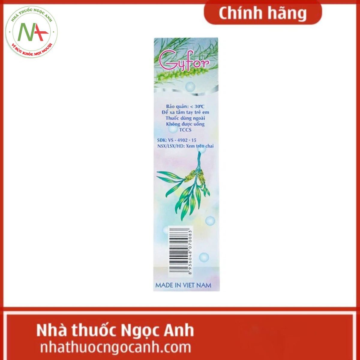 Thuốc rửa phụ khoa Gyfor 100ml