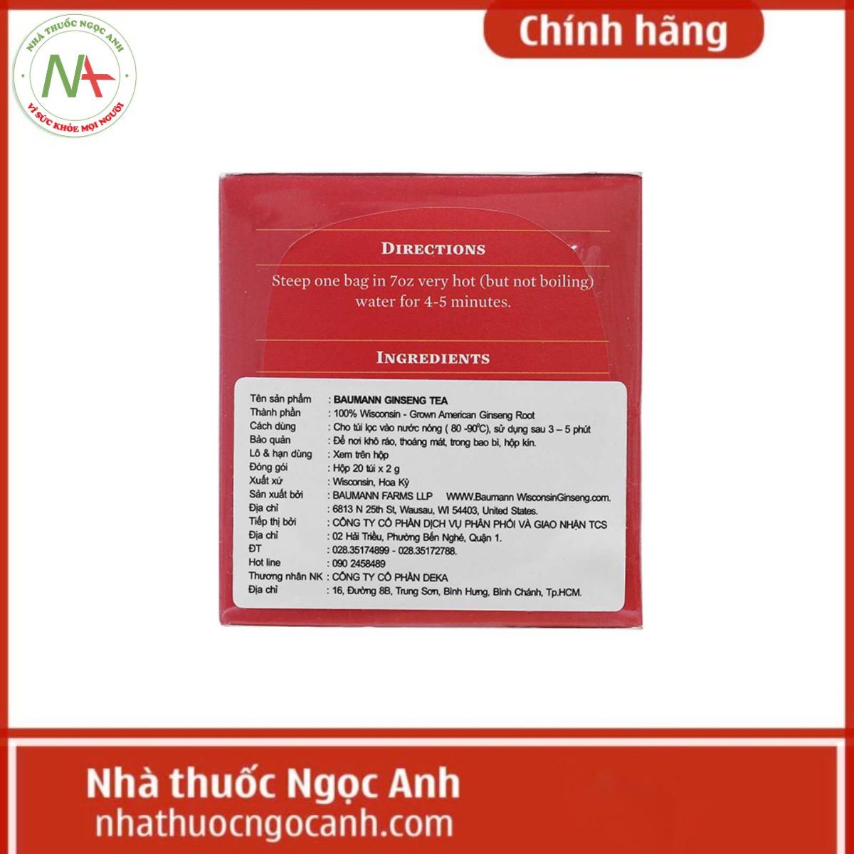 Trà Sâm Baumann Ginseng Tea